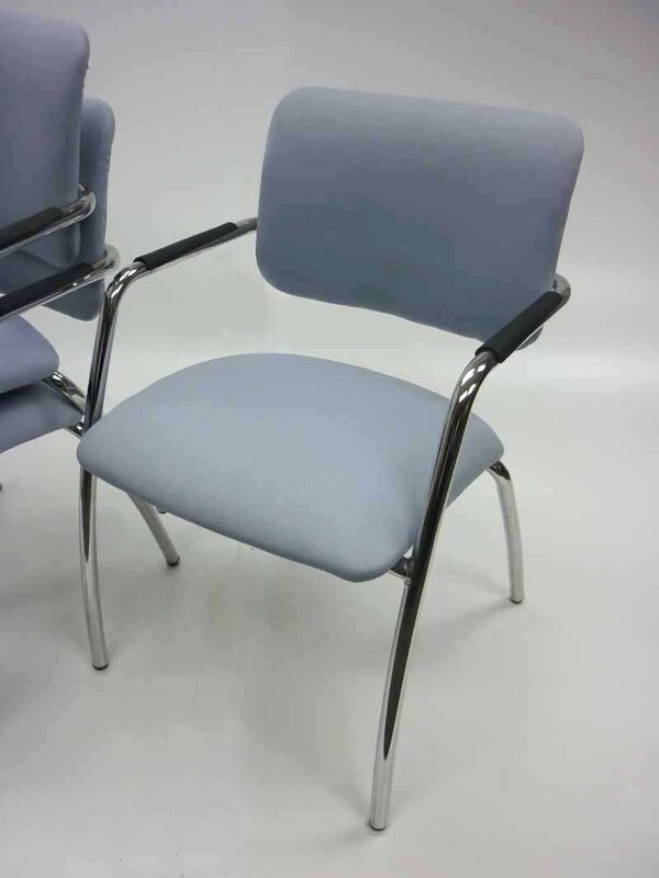 Light grey Gresham Metric Plus stacking chairs