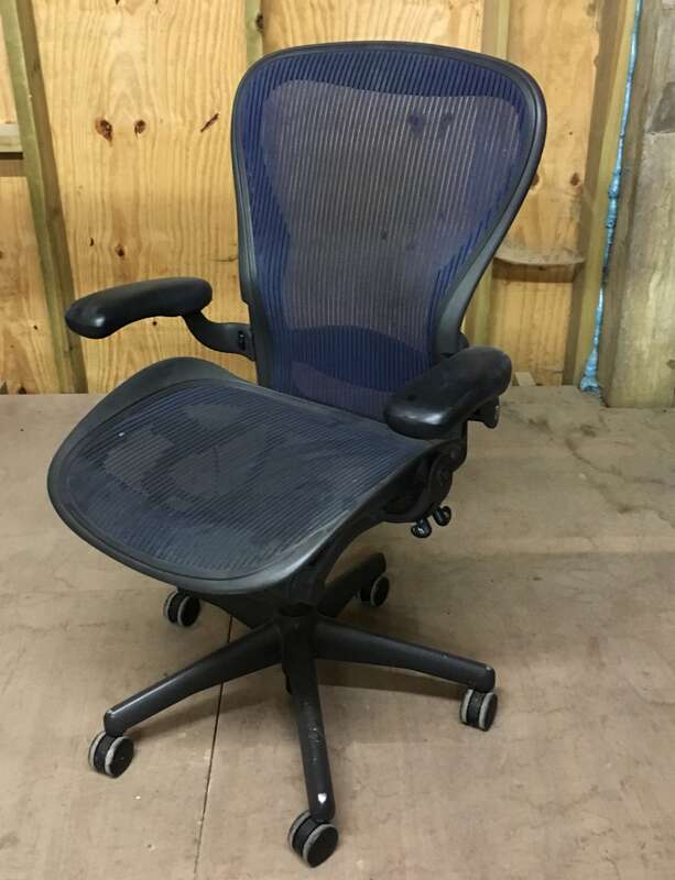 Blue/graphite Herman Miller Aeron chairs