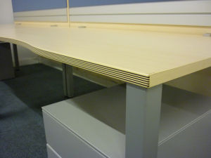 28 x Maple Bene double wave desks.  Per desk - 