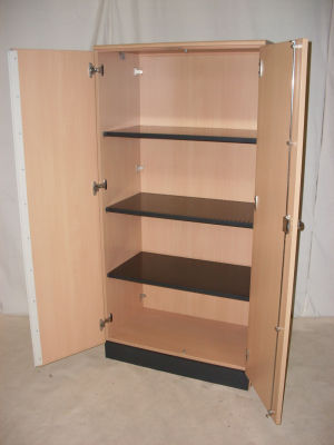 1610mm high beech double door cupboards