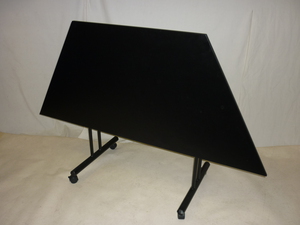 Black trapazoidal top tilt tables, just reduced   
