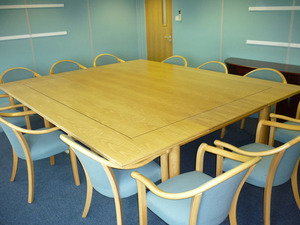 Ash expandable 2800 x 1500/2300mm boardroom table
