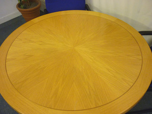 1200mm diameter Fray oak veneer circular table