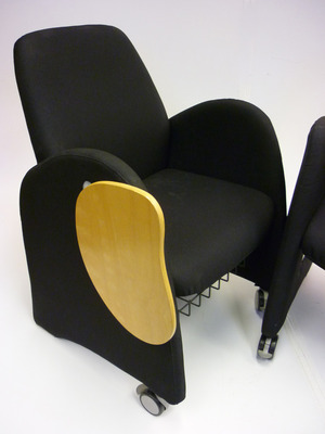 Pair of black reception chairs