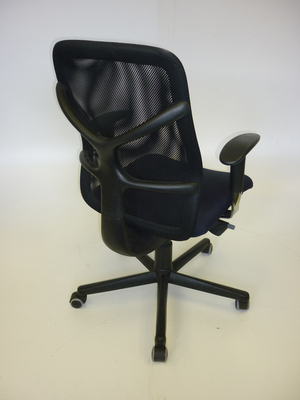 Dark blue fabric/black mesh task chairs, WAS £120 NOW