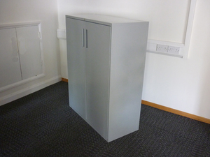 Steelcase 1300mm high light grey cupboard