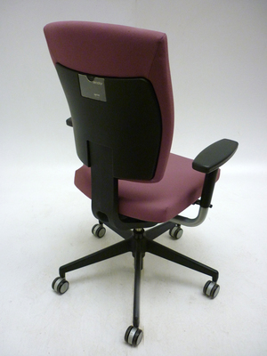 Lilac Senator Sprint task chairs with adjustable arms