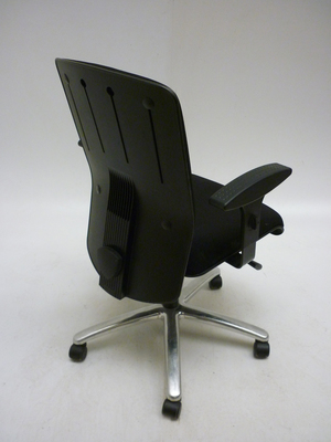 Black Girsberger task chairs with adjustable arms