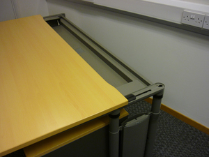 Steelcase 1600mm beech wave desks