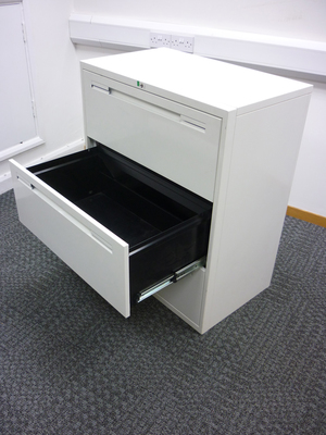 White 3 drawer metal side filer (CE)