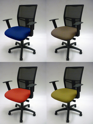 Lime green mesh back task chairs (CE) CAN BE REUPHOLSTERED