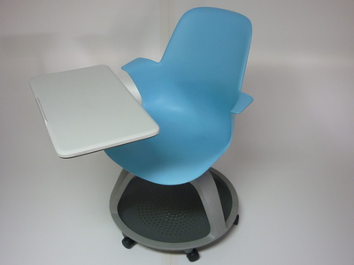 Blue & orange Node chairs by Steelcase (CE)