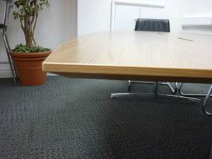 2400x1200/800mm light walnut barrel shaped boardroom table