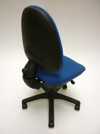 Blue single lever operator chairs
