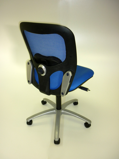 Blue mesh back task chair   