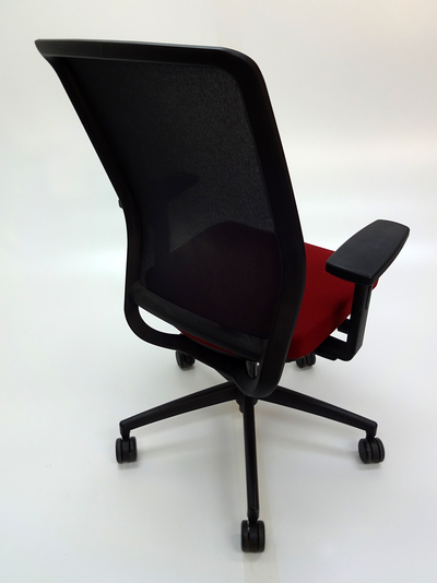 Verco Breathe burgundy mesh back chair (CE)