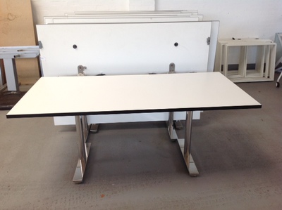 1800 x 900mm white top tilt conference tables  (CE)