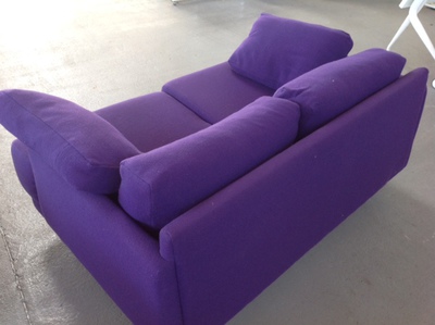 Purple two seater sofa  (CE)