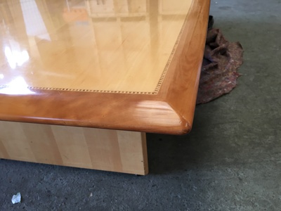 3200 x 1250mm maple veneer barrel shape table (CE)