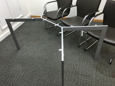 2000 x 1200mm Ripple Sycamore veneer boardroom table (CE)