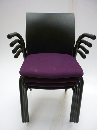 Steelcase Eastside purple/black stacking chair
