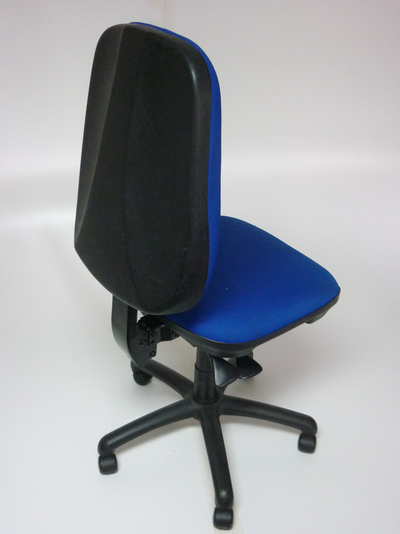 Royal blue high back task chair, no arms