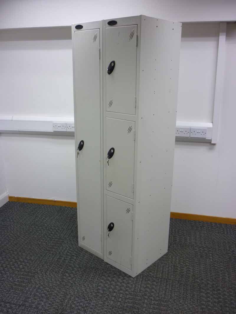 Grey 1 & 3 door Probe steel lockers