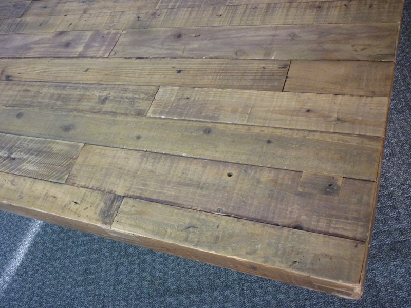 2430mm x 1195mm reclaimed plank style boardroom table  (CE)