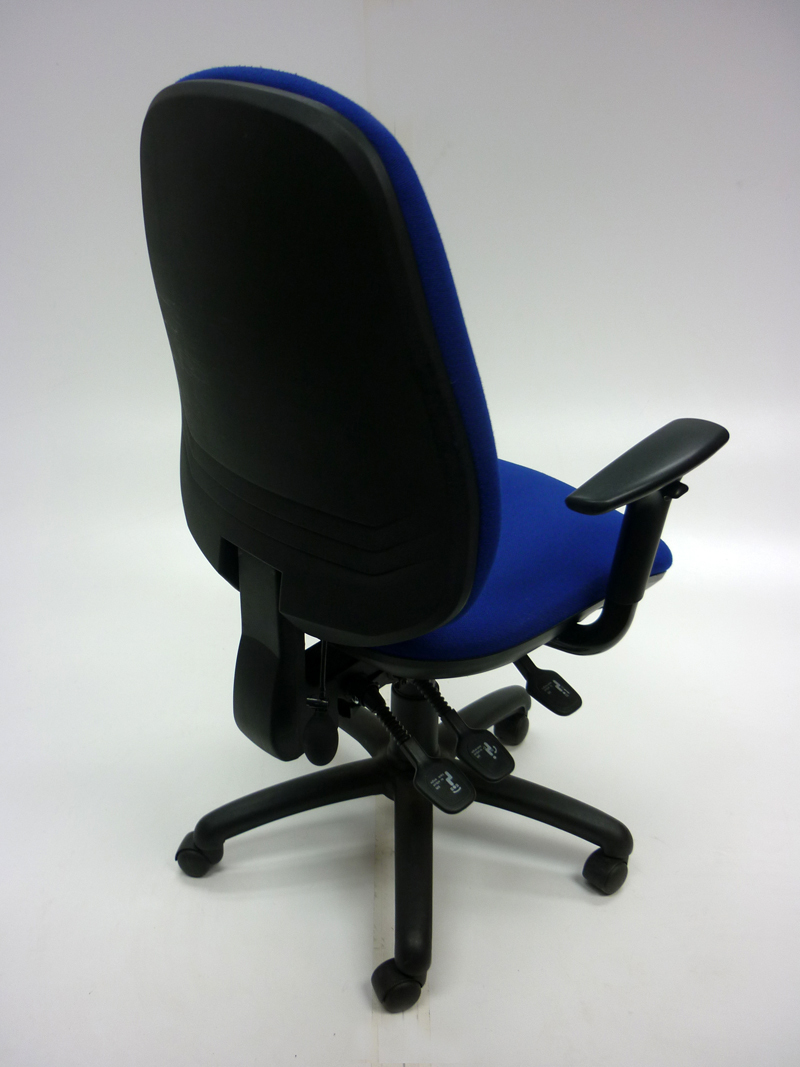 Blue 3 lever task chair