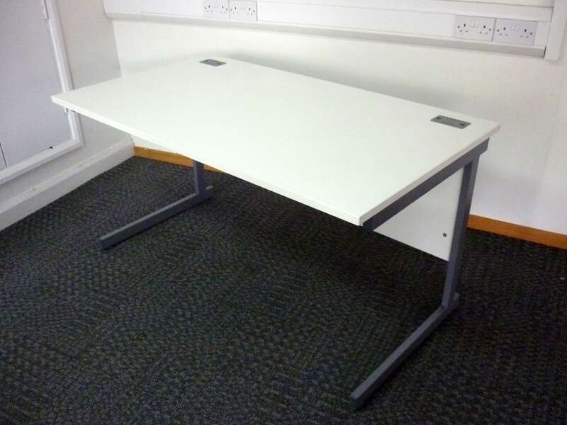 1400w x 800d mm Lee & Plumpton white desks