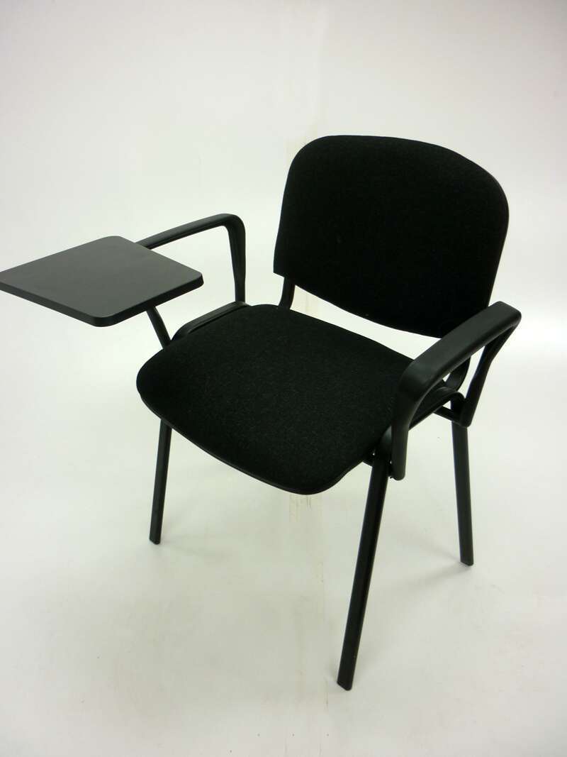 Charcoal Club conference chairs with writing tablet