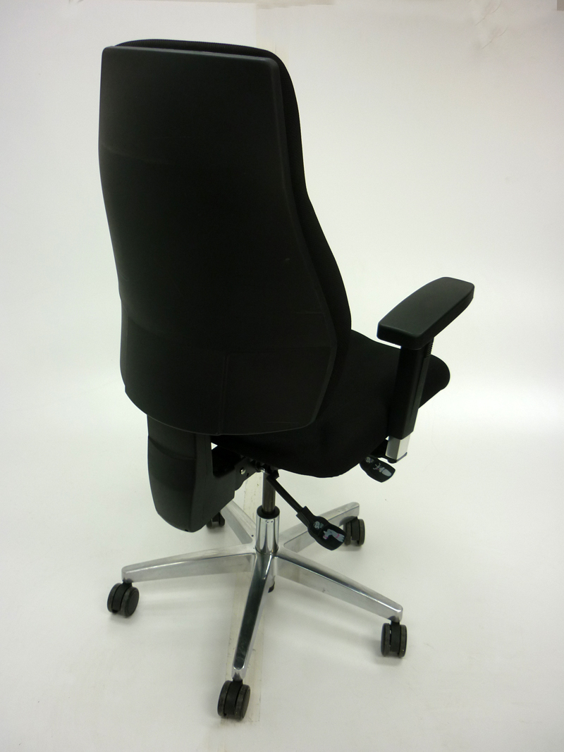 High back black task chair