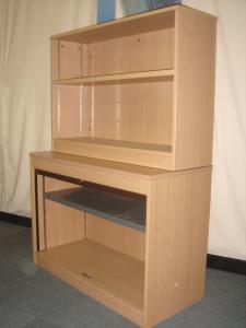 Komfort beech desk high tambour cupboard REDUCED TO
