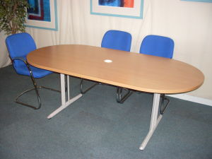 Herman Miller Beech D end conference table