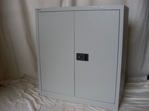 Bisley light grey 1020mm high double door cupboard