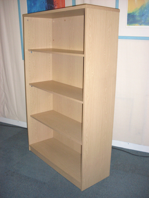1600mm high light oak bookcase