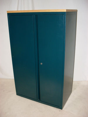 Herman Miller green double door cupboard