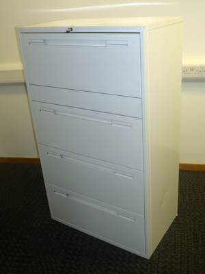 White metal 4 drawer side filer