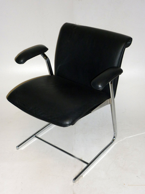 Delph black leather boardroom chairs