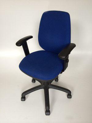 Blue 2 lever operator chair with adjustable arms