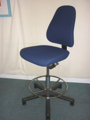 Blue draughtsman chair