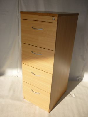 Beech 4 drawer filing cabinet