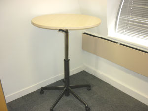 Steelcase maple height adjustable tables