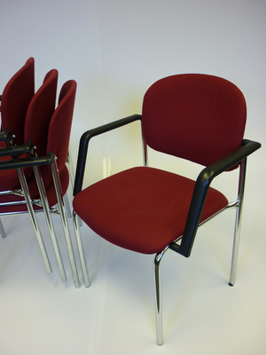 Claret stacking chairs