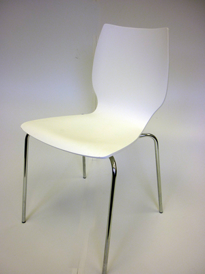 White shell bistro chairs