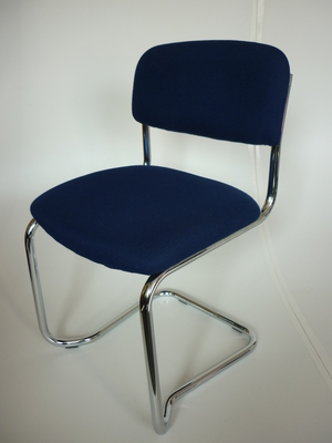 Chrome cantilever frame stacking chairs