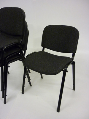 Black stacking chairs