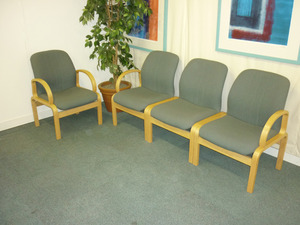 Set of 4 greenwood reception seats