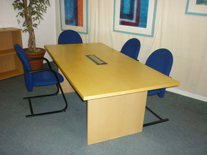 2000 x 1000mm Ash veneer boardroom table