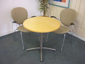 700mm diameter EFG beech veneer circular table